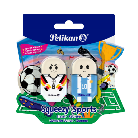 RADIERA SQUEEZY SPORTS MOTIVE ASORTATE FOTBAL SET2 BLISTER [1]