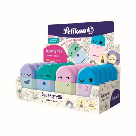 Radiere - RADIERA SQUEEZY YOU MOTIVE ASORTATE PASTEL DISPLAY