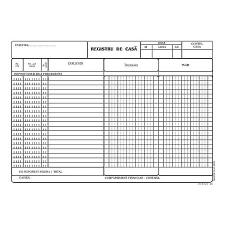 Tipizate - Registru de casa A4 2 exemplare