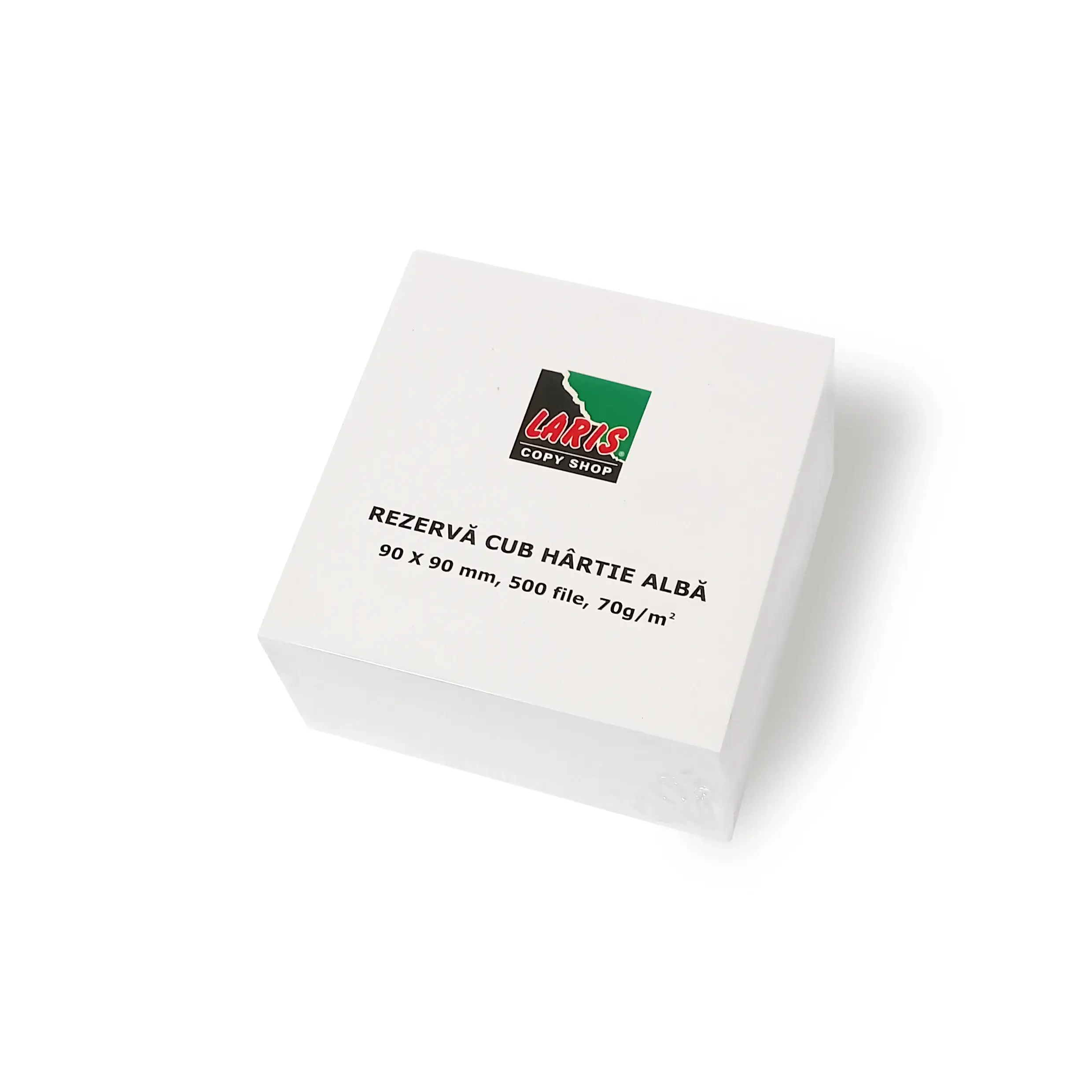 Cuburi din hartie - Rezerva cub hartie alba LCS 9 x 9 cm, 70g, 500 coli