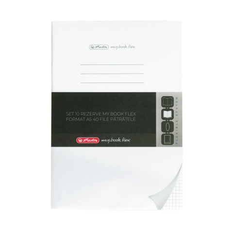 Caiete My.Book Flex - REZERVA MY.BOOK FLEX A5 40F 80G/MP PATRATELE SET10