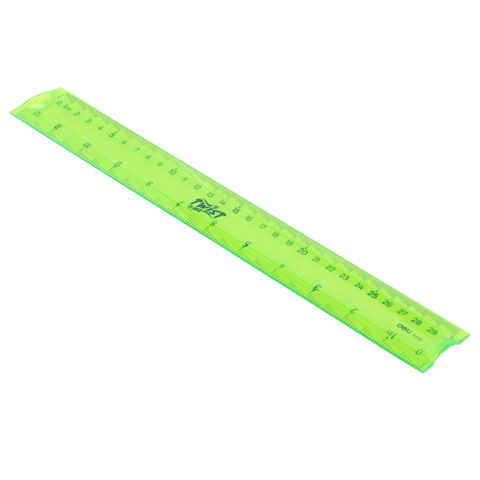 Rigla flexibila 30 cm, plastic transparent color, Deli [2]