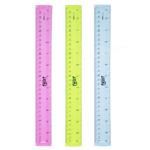 Rigle - Rigla flexibila 30 cm, plastic transparent color, Deli