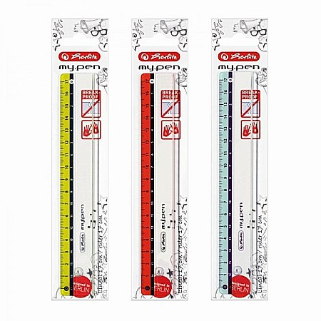 Rigla din plastic 17 cm Herlitz My Pen [1]
