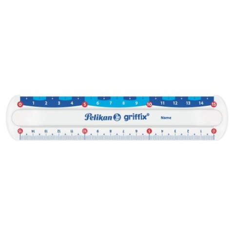 RIGLA PLASTIC 15CM GRIFFIX TRANSPARENTA BLISTER [2]