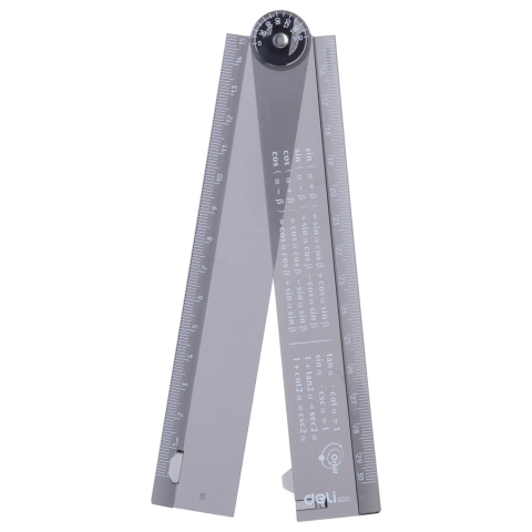 Rigla pliabila 30 cm Smart, plastic fumuriu, Deli [4]