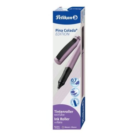Rollere & Finelinere - ROLLER PINA COLADA EDITION 0.7MM +1REZERVA MOV METALIZAT CUTIE CARTON