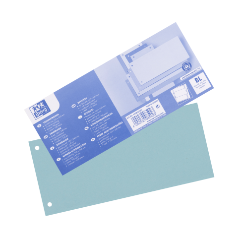 Separatoare carton Oxford 10.5x24cm, 190g, 100 bucati, albastru [2]