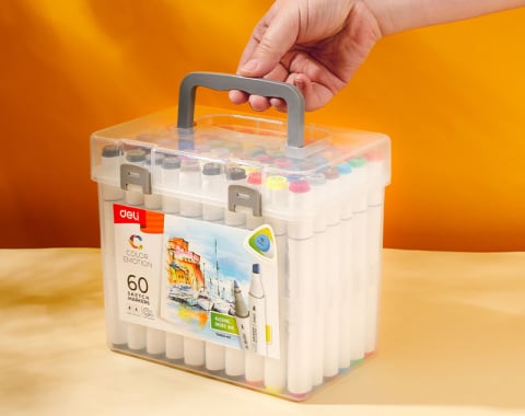 Set 60 markere sketching 2 capete 1/7mm Deli Color Emotion [2]