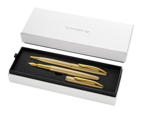 Seturi instrumente de scris - SET JAZZ NOBLE ELEGANCE PIX+STILOU YELLOW GOLD CUTIE CADOU