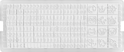 Stampila pentru textile, cu set de litere, Marky DIY albastru [2]