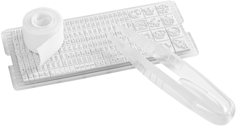 Stampila pentru textile, cu set de litere, Marky DIY roz [3]