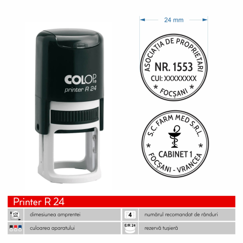 Rotunde - Stampila rotunda Colop Printer R24