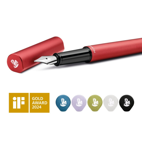 Stilouri - Stilou Pelikan Ineo Elements - Fiery Red, penita M, cutie carton