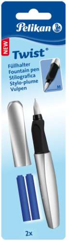 Stilouri - STILOU TWIST M AMBIDEXTRU 2 PATROANE ARGINTIU BLISTER