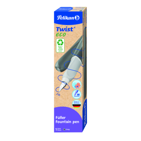 Stilouri - STILOU TWIST ECO M AMBIDEXTRU GRI DESCHIS CUTIE CARTON