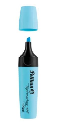 Textmarker albastru pastel, varf 1-5 mm, Pelikan 490