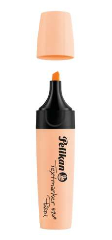 Textmarker portocaliu pastel, varf 1-5 mm, Pelikan 490