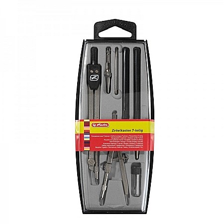 Compasuri si mine - Trusa compas 7 piese Herlitz