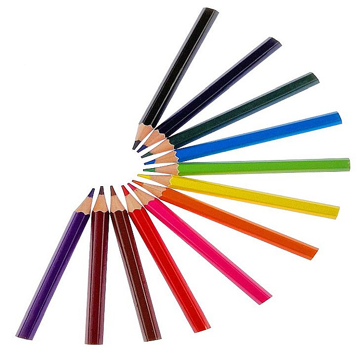 Creioane colorate hexagonale mici, 12 culori [4]