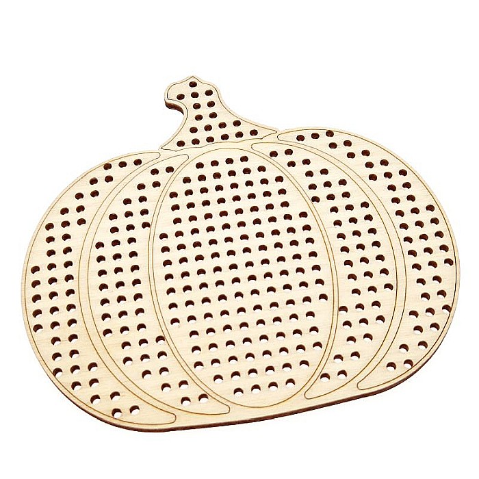 dovleac lemn cusut manual cu gauri mari pentru decor handmade [5]