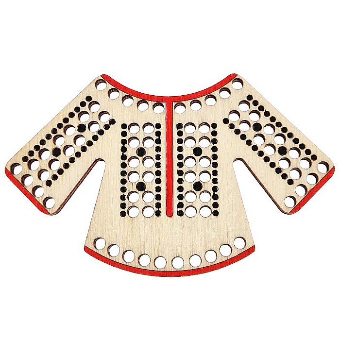 Figurina din lemn, model bluza cu gauri pentru cusut [2]