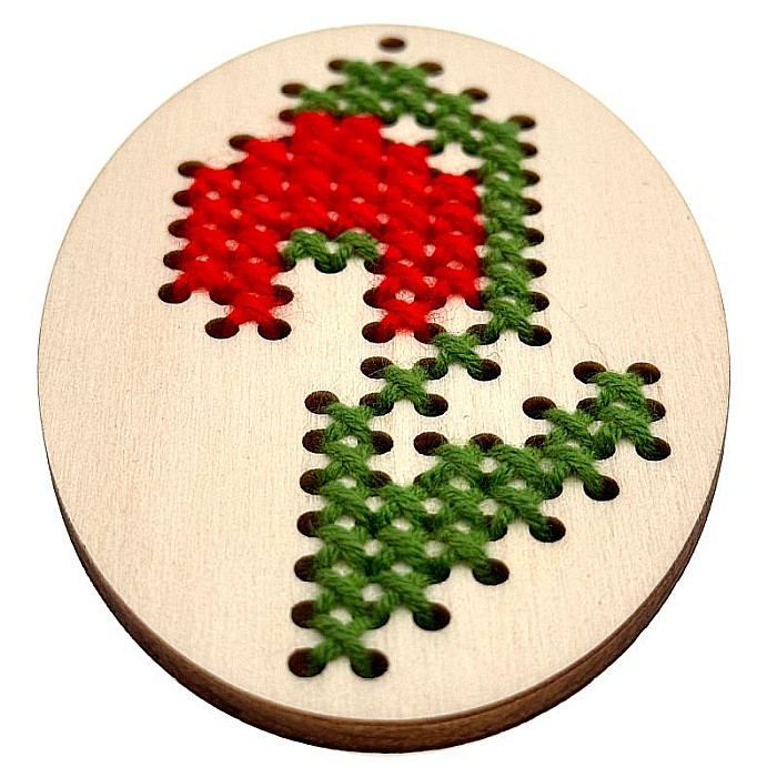 Figurina din lemn, model ghiocel cu gauri pentru cusut, 10 cm [8]