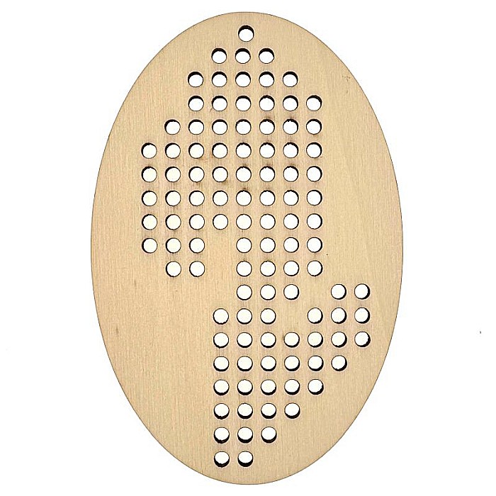 Figurina din lemn, model ghiocel cu gauri pentru cusut, 10 cm [2]