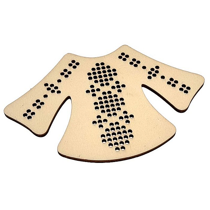 Figurina din lemn, model ie cu gauri pentru cusut, 15.6 cm [3]