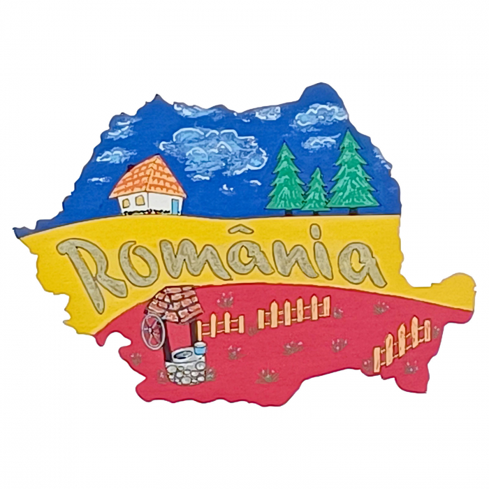 Harta României din lemn pentru pictat - activități 1 Decembrie [2]