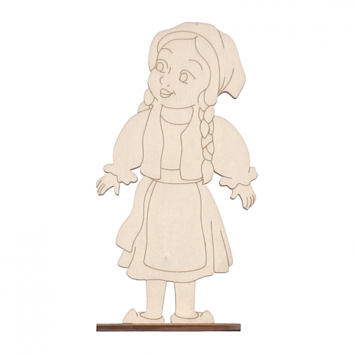 Set DIY figurine copii în port popular românesc pentru pictat [5]