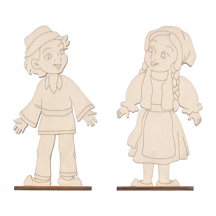 Set DIY figurine copii în port popular românesc pentru pictat [7]
