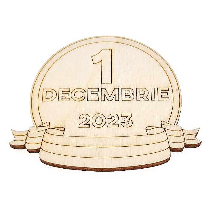 forma lemn 1 decembrie – medalion rotund cu panglică tricolor, baza de pictat [3]