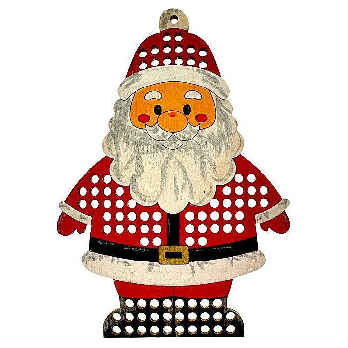 Mos Craciun cu gauri pentru cusut, 12 cm, decoratiune brad [2]