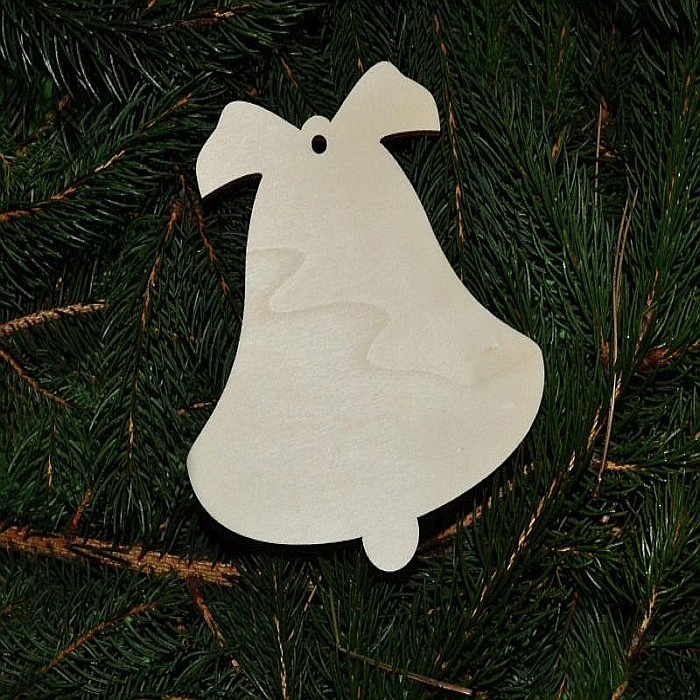 Ornament Craciun - Clopotel, lemn, 12 cm [2]