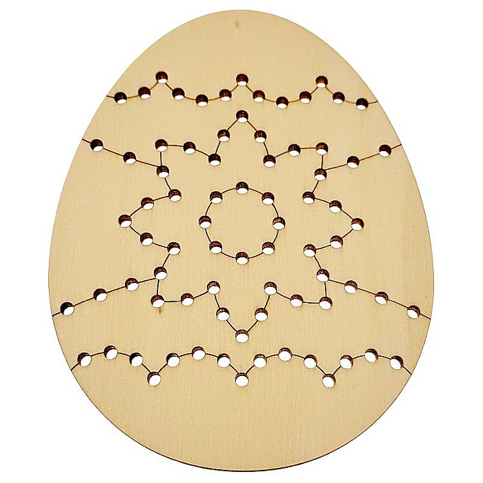Ou pentru cusut, model floare, din lemn, 12 cm [3]