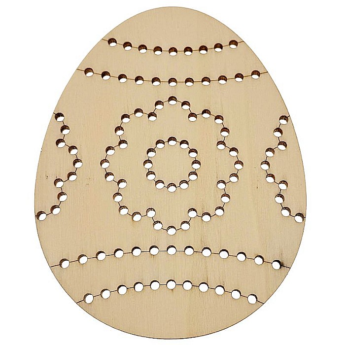 Ou pentru cusut, model floare, din lemn, 12 cm [3]