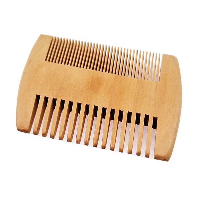 Pieptan pentru par sau barba, din lemn de piersic, 10 cm x 5.6 cm [2]