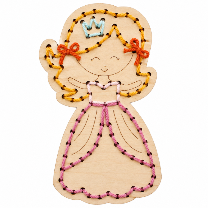 Figurina prințesă din lemn pentru cusut - Activități DIY pentru copii [3]