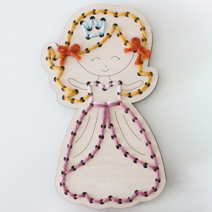 Figurina prințesă din lemn pentru cusut - Activități DIY pentru copii [3]