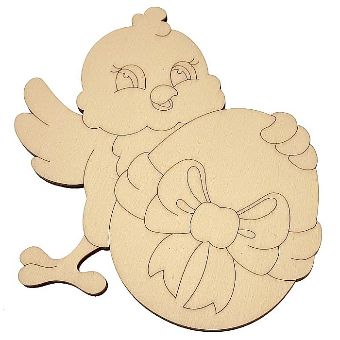 Puisorul "Gălbenel", figurina din lemn pentru pictat, din lemn, 14 cm [2]