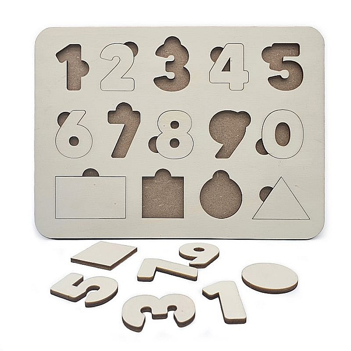 Puzzle cifre si forme geometrice - PZ007 [2]