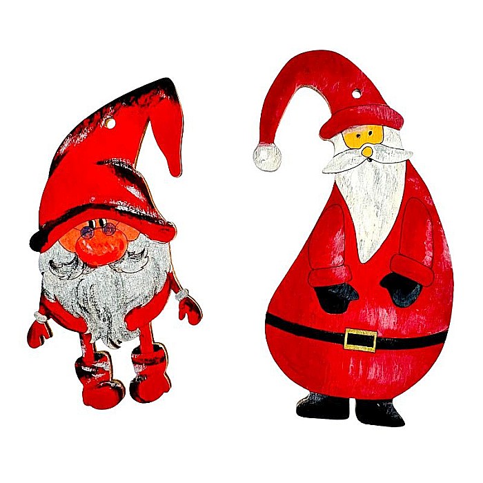 Set 2 mos craciun, pentru pictat, forme din lemn, 11 cm [2]