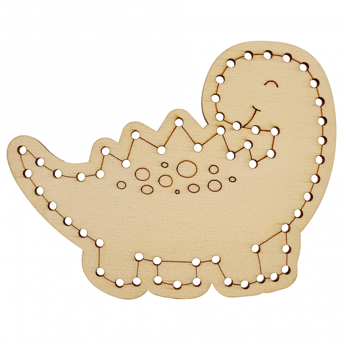 Set de 3 dinozauri din lemn pentru broderie - Activități creative pentru copii [6]