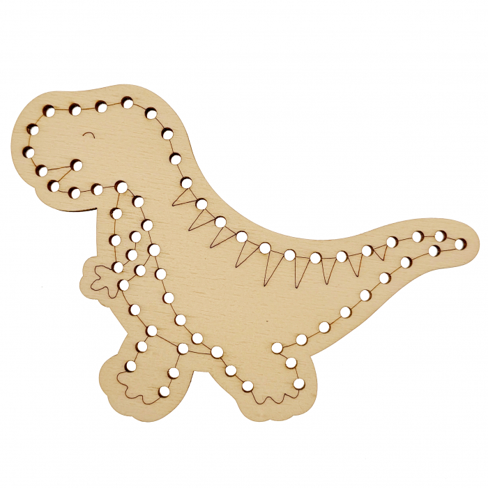 Set de 3 dinozauri din lemn pentru broderie - Activități creative pentru copii [5]