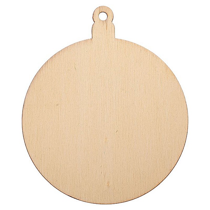 Set 3 ornamente Craciun, lemn, diametru 10 cm [3]
