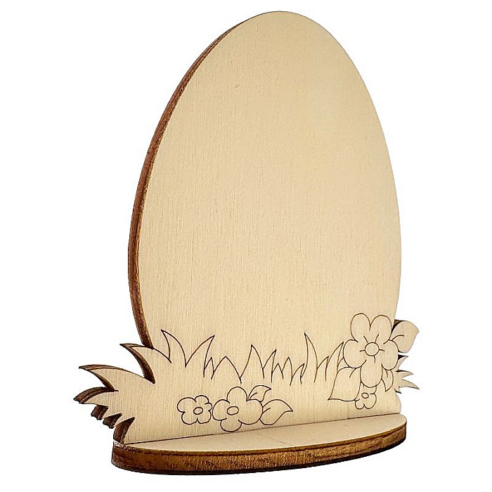 Set 3 oua cu suport, din lemn, 10 cm inaltime [3]