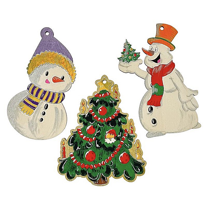 Set 5 forme din lemn, 12 cm, pentru pictat, decoratiuni craciun [2]