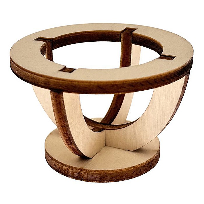 Set 6 suporturi pentru oua incondeiate, din lemn, 6 cm [4]
