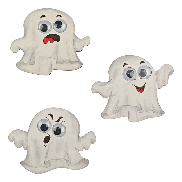 Set DIY fantome Halloween din lemn pentru pictat [2]